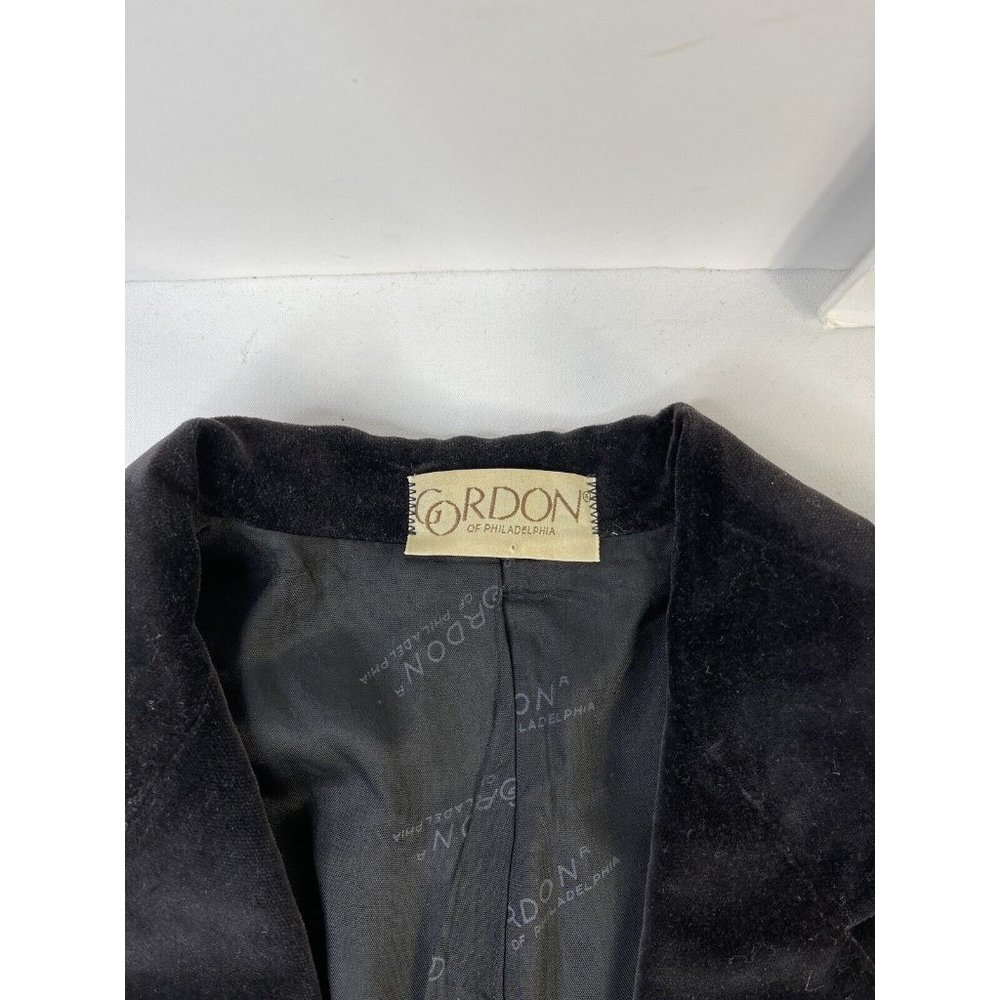Vintage Velour Velvet Button Blazer Disco Jacket Pinup Usa View 3